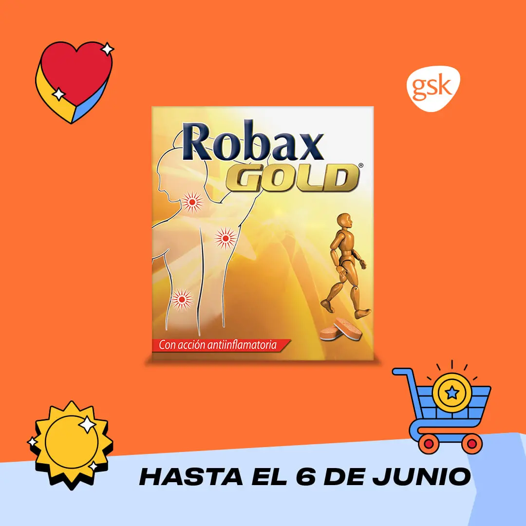 Farmacias del Ahorro, Robax Gold relajante muscular analgésico 24 tabletas