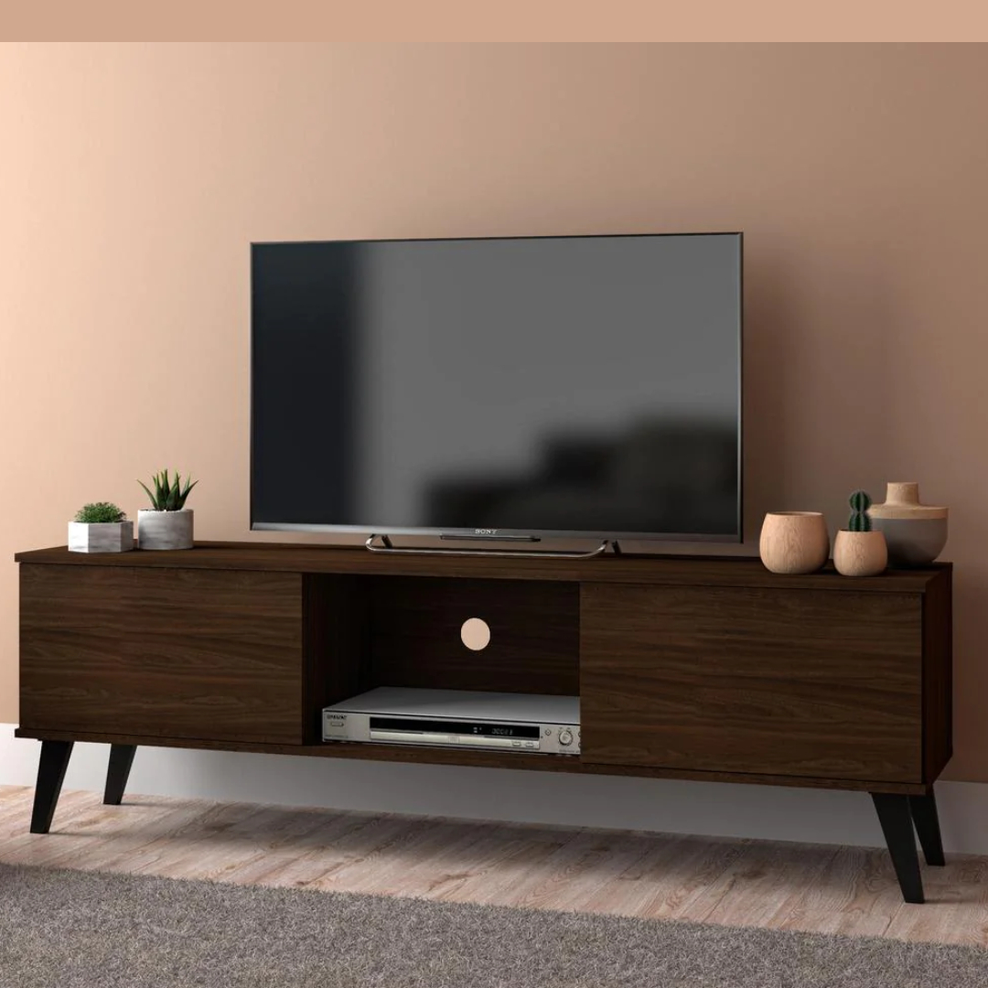Mesa TV de salón TAKY GR, Muebles TV madera y metal